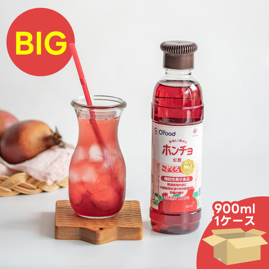 【送料無料】飲むお酢 ホンチョ ざくろ 900ml 1箱(12本)|홍초 석류 ビネガードリンク