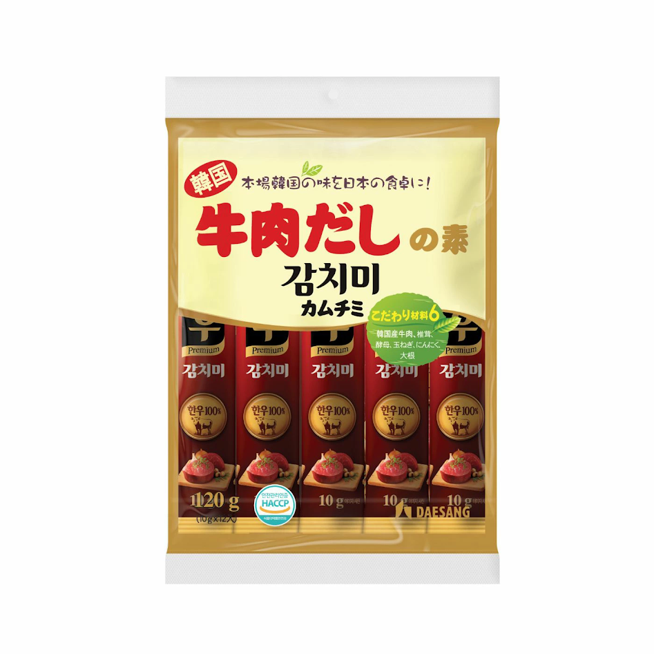 【賞味期限 2025/11/12】\20%OFF/牛肉だしの素カムチミ(10g×12本入)|韓国調味料