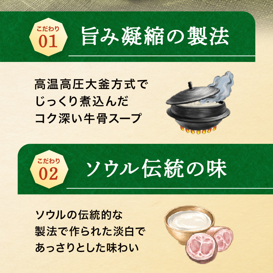 【5％OFF】ソルロンタン 400g｜牛骨だし白湯スープ