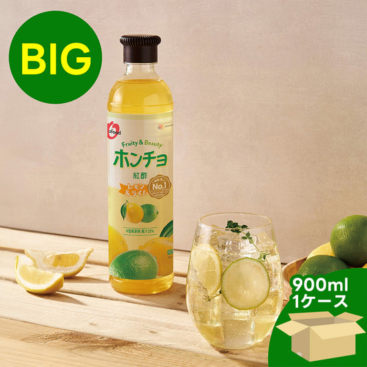 【送料無料】飲むお酢 ホンチョ レモン＆ライム 900ml 1箱(12本)｜ビネガードリンク