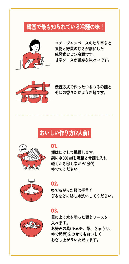 【ネコポス】水冷麺＋ビビン麺セット＜送料無料＞※お一人様1点まで