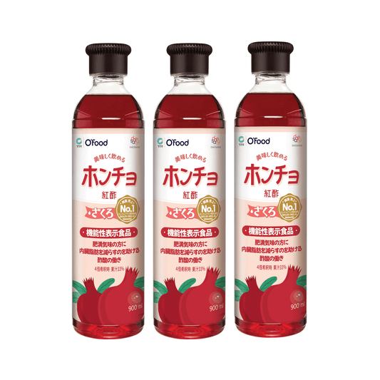 【送料無料】飲むお酢 ホンチョ ざくろ 3本セット｜홍초 석류 ビネガードリンク 果実のお酢 イソマルトオリゴ糖
