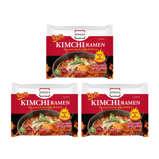 【賞味期限 2026/3/19】【10％OFF】宗家 キムチラーメン 122g×3袋【送料無料】｜종가 김치 라면 jongga 即席麺 時短 袋麺