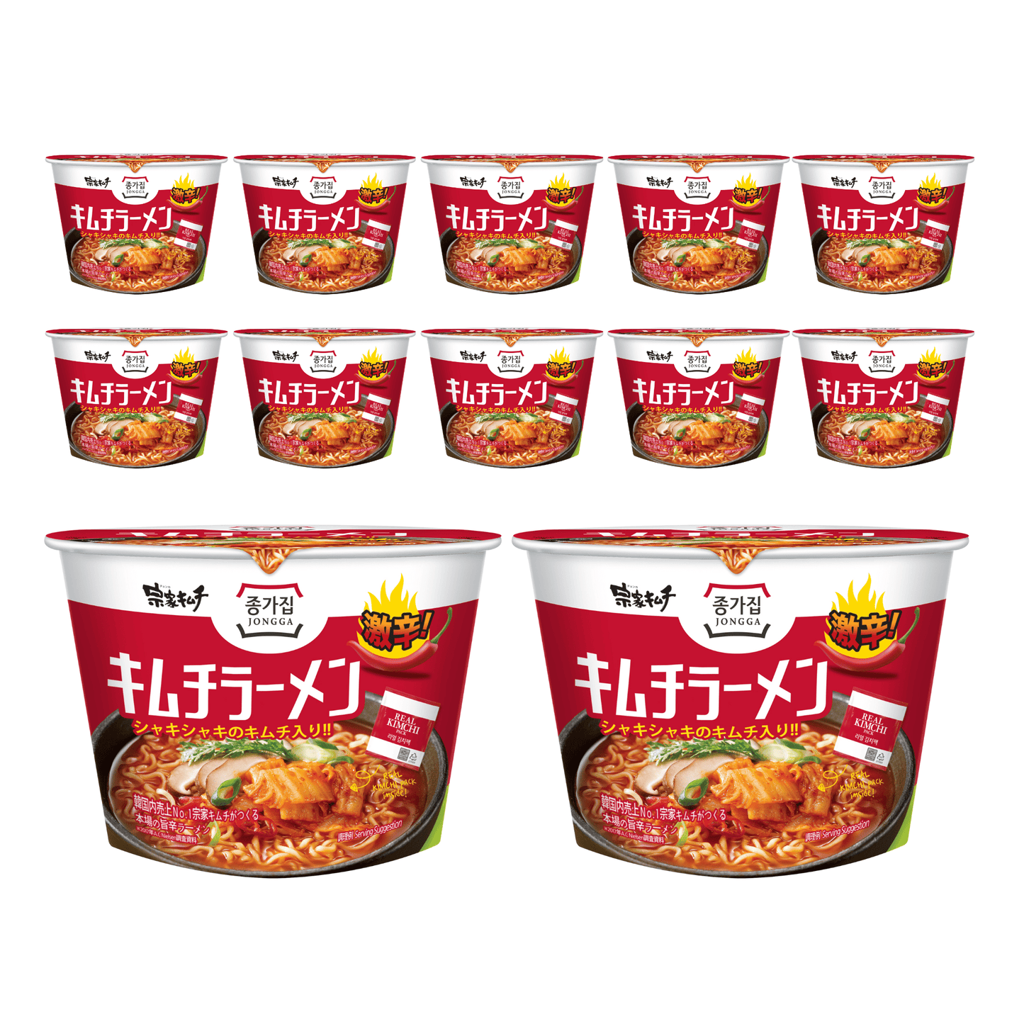 宗家キムチラーメン140g 1箱(12個入り)｜종가 김치 라면 jongga 即席 キムチで旨辛！韓国本場の味 カップラーメン