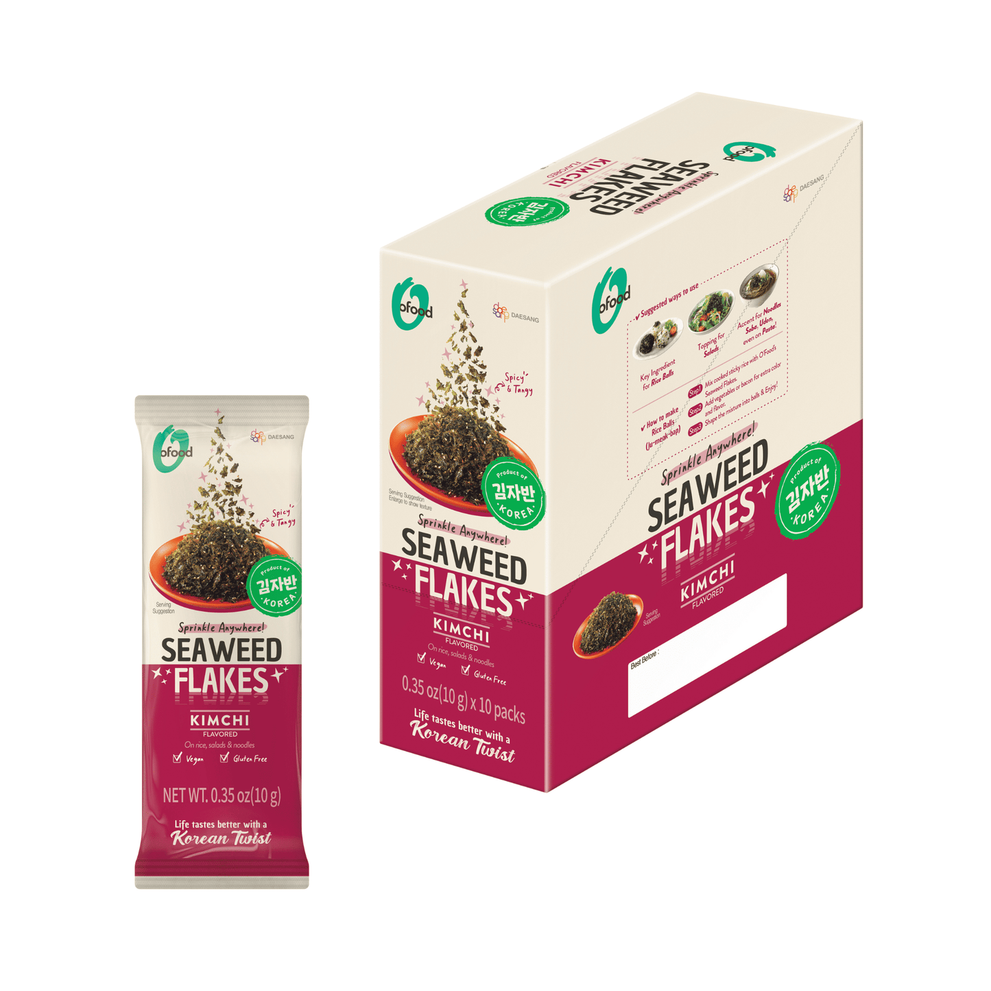 スティックふりかけのり キムチ味 1箱(10g×10袋)｜ごはんのお供 ふりかけ