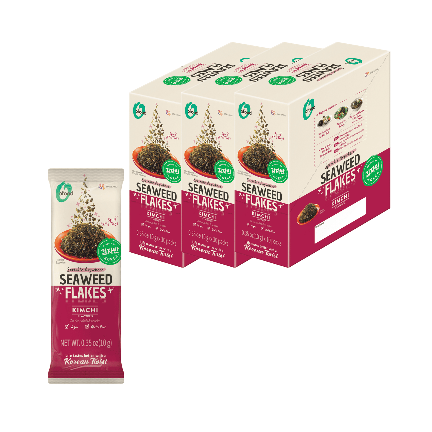 スティックふりかけのり キムチ味 3箱(10g×30袋)｜ごはんのお供 ふりかけ